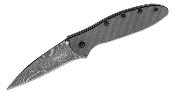 KS1660CFDAM Couteau Kershaw Leek Damas A/O Lame Damas Manche Fibre Carbone USA - Livraison Gratuite