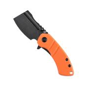 KT2030A7 Couteau Kansept Korvid M Orange Lame Cleaver Acier 154CM - Livraison Gratuite