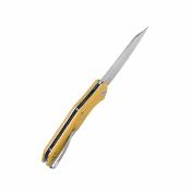 KUB158N Couteau Kubey Flash | Lame Reverse Tanto Acier San Mai M2 | Manche Yellow G10 Bearings Linerlock - Livraison Gratuite