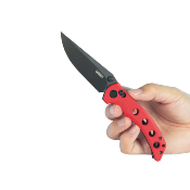KUB172E Couteau Kubey Hound Red Lame Acier 14C28N Crossbar Lock - Livraison Gratuite