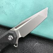 KUB237A Couteau Kubey Carve Nest Lame Tanto D2 Finition Sablée Manche G10 Noir Linerlock Bearing - Livraison Gratuite