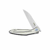 KUB299C Couteau Kubey Barracuda Lame Wharncliffe Acier M390 Manche Titane Liner Lock IKBS – Livraison Gratuite