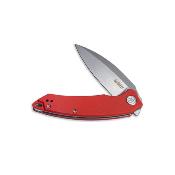 KUB333F Couteau Kubey Leaf Red Lame Acier AUS-10 IKBS - Livraison Gratuite