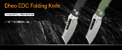 KUB378A Couteau Kubey Dheo Black Lame Acier 14C28N Pivot Roulement à Billes Sécurité Button Lock - Livraison Gratuite