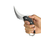 KUB448A Couteau Kubey Velociraptor Lame Pikal Karambit Acier 14C28N Manche G10 Noir Housse Kydex - Livraison Gratuite