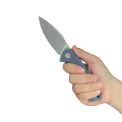 KUB901U Kubey Calyce – Couteau Pliant EDC | Lame Drop Point Acier 14C28N | Manche G10 Blue | Liner Lock | IKBS - Livraison Gratuite