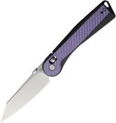 MK0042CFPL Couteau Pliant Rapax Slick Lame Acier VG-10 Manche G10 Noir Carbone Violet Crossbar Lock - Livraison Gratuite
