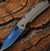 MT1076GY MTech Lockback Gray – Couteau pliant lame Acier 3Cr13 TManche aluminium gris – Livraison Gratuite