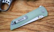 NMB2407J North Mountain CHOP2 Jade – Couteau Tactique Button Lock Manche Jade G10 Lame Tanto San Mai SLD-Magic - Livraison Gratuite