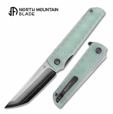 NMB2411JD North Mountain Blade - Couteau Kick Stop Chop Plus Lame Acier SLD Magic Tanto Manche G10 Jade - Livraison Gratuite
