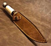 PA203450RD Couteau De Chasse Rando Rite Edge Silver Stream | Lame Acier Inox | Manche Pakkawood & Os | Housse Cuir | Livraison Gratuite