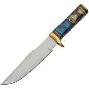 PA203467 Poignard de Chasse Manche Os Lame Acier Inox Etui Cuir - Livraison Gratuite