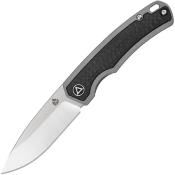 QS127D2 Couteau Pliant QSP Puffin Lame Acier S35VN Manche Titane Gris Framelock - Livraison Gratuite