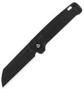 QS130GLA2 Couteau QSP Penguin Black Glyde Lock Lame Sheepfoot Acier 14C28N Manche FRN Sécurité Crossbar - Livraison Gratuite
