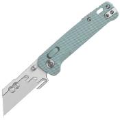 QS130UTD Cutter Pliant QSP Penguin Workmate Lame Acier SK5 Manche FRN Bleu Clair Glyde Lock - Livraison Gratuite