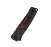 QS139F2 Couteau QSP Osprey CF/Red Lame Acier 14C28N IKBS - Livraison Gratuite