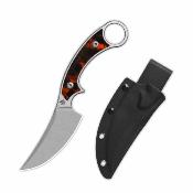 QS166C1 Couteau QSP Viper Clip Point Lame Acier 10Cr15MoV SW Manche Tortoise Resin Housse Kydex - Livraison Gratuite