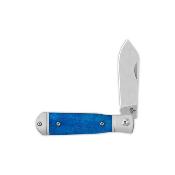 QS167B Couteau QSP Jumping Jack — Lame Clip Point Acier 14C28N, Manche Os Blue Slip Joint - Livraison gratuite
