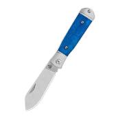 QS167B Couteau QSP Jumping Jack — Lame Clip Point Acier 14C28N, Manche Os Blue Slip Joint - Livraison gratuite