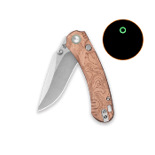 QS174C1 QSP Coyote Nitro V Copper Foil G10 Couteau Lame Acier Nitro-V Manche Plaquettes Copper Foil G10 Button Liner Lock - Livraison Gratuite