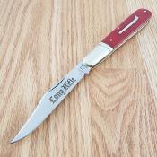 RR2618 Couteau ROUGH RYDER Long Rifle Grandaddy Barlow Slipjoint Lame Acier 440 Manche Os Rouge Boite Métal - Livraison Gratuite