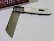 RR2708 Couteau Rough Rider Sheepfoot Barlow  | Lame Acier Inox | Manche Os Blanc | Barlow | Nail Nick | Slipjoint - Livraison Gratuite