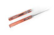 RS7651OS Couteau Real Steel HUGINN Orange Lame Acier VG-10 Satin - Livraison Gratuite