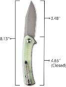 SA05CV1 Couteau SENCUT Snap Jade Lame Acier 9Cr18MoV IKBS - Livraison Gratuite