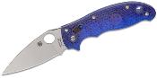 Couteau Spyderco Manix 2 Blue Lame Acier CTS-BD1 Manche Fiberglass Made In USA SC101PBL2 - Free Shipping