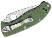 SC122GPGR Couteau Spyderco Tenacious Liner Lock Manche G-10 Vert Lame Drop Point Acier 8Cr13MoV - Livraison Gratuite