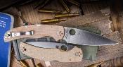 SC244MPCW Spyderco Native Chief - Lockback Lame Acier CPM CruWear Satin Manche Micarta Made USA - Livraison Gratuite