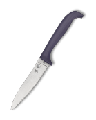 SCK20SPR Couteau Spyderco Counter Puppy Kitchen Lame Avec Dents Acier 7Cr17 - Livraison Gratuite