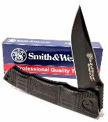 SWEX3 Smith & Wesson Extreme OPS | Lame Acier 440 Drop Point | Manche Aluminium Noir | Verrouillage Liner Lock - Livraison Gratuite
