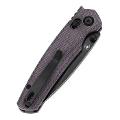 T2109V7 Couteau Tenable Raven Purple Cross Bar Lock Lame Acier 14C28N Blackwash Manche Micarta - Livraison Gratuite