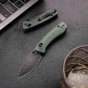 TVJM02GMN Trivisa Koala-B | Couteau Pliant EDC | Lame Drop Point Acier N690 | Manche Micarta Green | Crossbar Lock - Livraison Gratuite