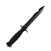 VNIFB32FPBBK Couteau V Nives Black Rambo Savage Lame Crochet Acier D2 Manche FRN/TPR Brise-Vitres Etui avec Aiguiseur - Livraison Gratuite