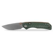 VOSA1624 Couteau Pliant Vosteed Marten 330 Lame Acier 14C28N Manche Micarta Vert Top Liner Lock - Livraison Gratuite