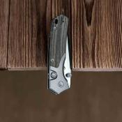 VOSA2218 Couteau Vosteed Psyop 299 A2218 | Lame Drop Point Acier S35VN Manche Micarta UltreX™ Top Liner Lock - Livraison Gratuite