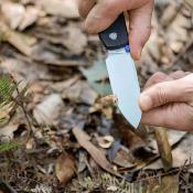 VOSA2903 Vosteed Raccoon 2.0 – Couteau pliant Top Liner Lock Lame Acier 14C28N Manche Micarta Noir - Livraison Gratuite