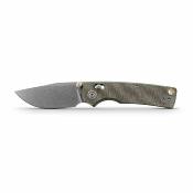 VOSA3104 Couteau Vosteed Porcupine ModSwap | Lame Acier 154CM Clip Point | Manche Plaquettes Green Micarta | Crossbar Lock | Livraison Gratuite