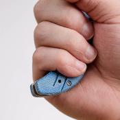 VOSA3901 Couteau Vosteed Naga Clip Point CPM-S35VN Manche Micarta Blue Sécurité Top Liner Lock - Livraison Gratuite
