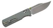 VOSA4101 Couteau Vosteed Vombat Bowie M390 Manche Aluminium Gris Sécurité Crossbar Lock - Livraison Gratuite