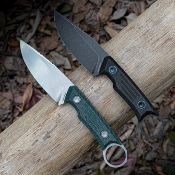 VOSD0301 Couteau Vosteed Fullback Black Lame Drop Point Acier Nitro-V Manche Micarta Housse Kydex - Livraison Gratuite