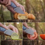 VOSD0802 Vosteed Inferno | Couteau Lame Acier 14C28N Stonewash | Manche Blue Ocean Micarta Housse Kydex - Livraison Gratuite