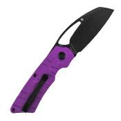 B3016A3 Couteau Goblin Tenable  | Lame Acier 14C28N Blackwash Sheepsfoot Manche Purple Alu Amphibian Texture | Liner Lock | Livraison Gratuite