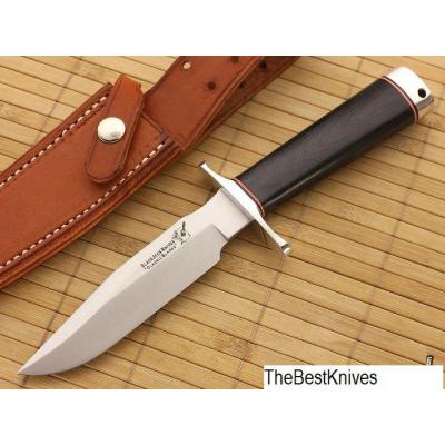 Couteau Blackjack Model 5 Black Acier A2 Manche Micarta Etui Cuir Made In USA BCB5BM - Free Shipping