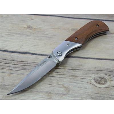 Couteau de Poche Browning Pakkawood Manche Bois BR0028 - Livraison Gratuite