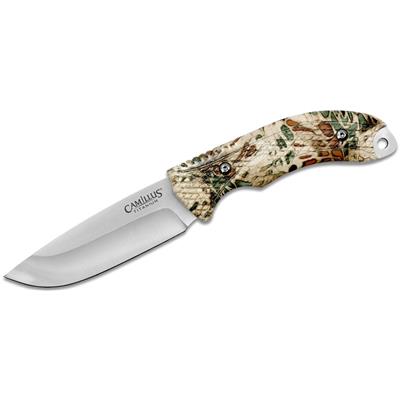 Couteau Camillus Mask Fixed Blade Lame Acier 420/Titane Manche Prym1 Camo CM19832 - Livraison Gratuite