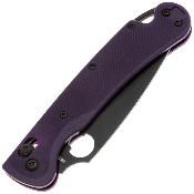 DGRFM022SPRB — Couteau Daggerr Sting Slim Lame Acier VG-10 PVD Noir Manche G10 Violet Crossbar Lock Livraison Gratuite