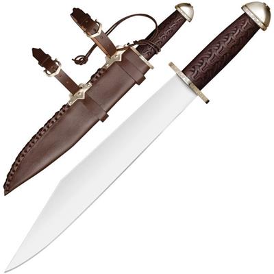 CS88HUK Poignard Cold Steel Chieftan's Sax Acier Carbone 1055 Etui CUir - Livraison Gratuite